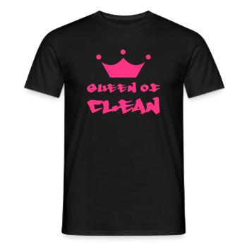 Queen of Clean - Männer T-Shirt - Schwarz - Vorne - AI Model Male 178 light (178cm)