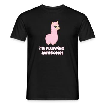 Cooles Lama - Männer T-Shirt - Schwarz - Vorne - AI Model Male 178 light (178cm)