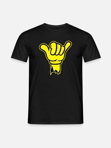hand shaka finger - Männer T-Shirt - Schwarz