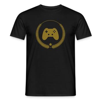 Gamer / Gaming - T-shirt homme - noir - Devant - AI Model Male 178 light (178cm)