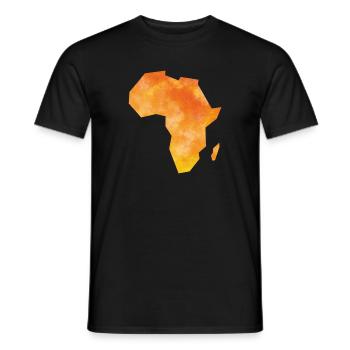 Map Africa - Men's T-Shirt - black - Front - AI Model Male 178 light (178cm)
