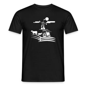 Farmer Farm Farm Icône de l’agriculteur Icône graphique - T-shirt homme - noir - Devant - AI Model Male 178 light (178cm)