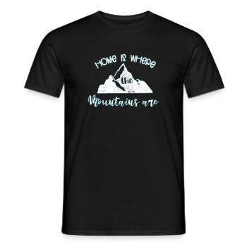 Escalade des montagnes - T-shirt homme - noir - Devant - AI Model Male 178 light (178cm)