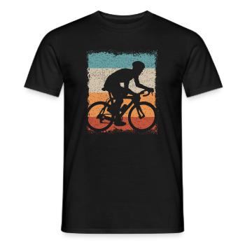 Cyclist / Road Bike / Bicycle / Tour / Bicycle Courier - Men's T-Shirt - black - Front - AI Model Male 178 light (178cm)