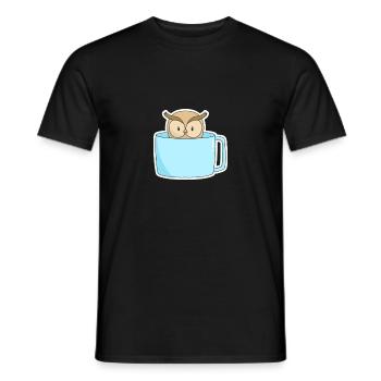 Café d'oiseau - T-shirt homme - noir - Devant - AI Model Male 178 light (178cm)
