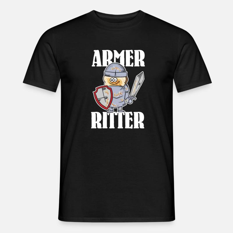 Armer Ritter, Frech Toast - Männer T-Shirt - Schwarz
