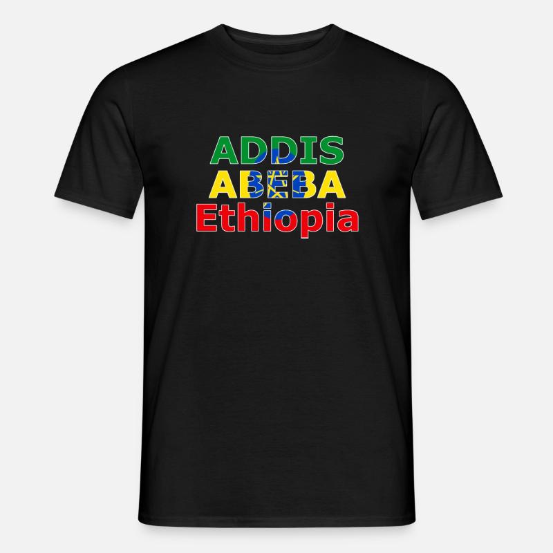 Addis Ababa Ethopia Farbdesign - Männer T-Shirt - Schwarz