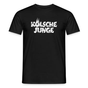 Kölsche Junge (Vintage/Weiß) Jungs aus Köln - Männer T-Shirt - Schwarz - Vorne - AI Model Male 178 light (178cm)