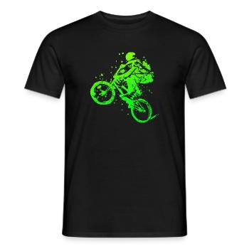 Vélo BMX - Cadeau de Noël BMX - T-shirt homme - noir - Devant - AI Model Male 178 light (178cm)