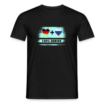 Germany and Russia 100% Ingenious / Gift - Men's T-Shirt - black - Front - AI Model Male 178 light (178cm)
