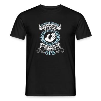 Grandpa Grandchild T-Shirt The most important things call me OPA - Men's T-Shirt - black - Front - AI Model Male 178 light (178cm)