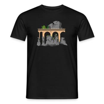 idée cadeau bastei saxe suisse montagnes - T-shirt homme - noir - Devant - AI Model Male 178 light (178cm)
