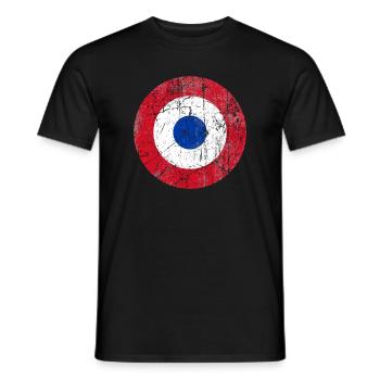 Paraguay air force roundel Fliegerabzeichen - Men's T-Shirt - black - Front - AI Model Male 178 light (178cm)