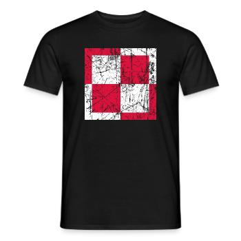 Fliegerabzeichen Polen air force roundel Poland - Men's T-Shirt - black - Front - AI Model Male 178 light (178cm)