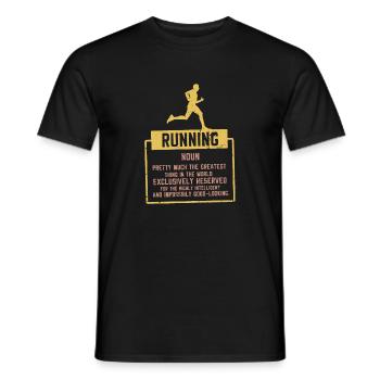 Running Definition Sport Fitness Cadeau - T-shirt homme - noir - Devant - AI Model Male 178 light (178cm)
