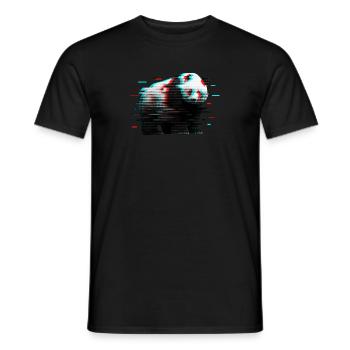 T-shirt Cyberpunk Cyberpunk Streetwear Glitch Panda - T-shirt homme - noir - Devant - AI Model Male 178 light (178cm)