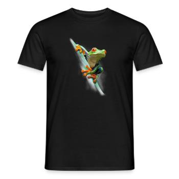 Frog - Men's T-Shirt - black - Front - AI Model Male 178 light (178cm)