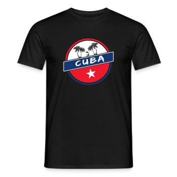 Kuba Kreis in den Nationalfarben - Männer T-Shirt - Schwarz - Vorne - AI Model Male 178 light (178cm)