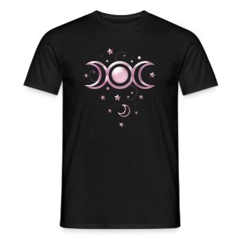 Moon Phases Wicca - Men's T-Shirt - black - Front - AI Model Male 178 light (178cm)
