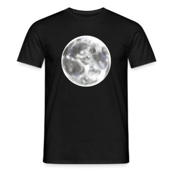 Full moon moon night - Men's T-Shirt - black - Front - AI Model Male 178 light (178cm)