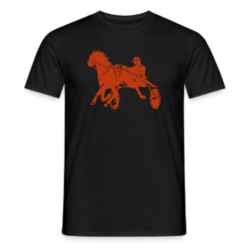 Traber Trabrennen Pferderennen - Männer T-Shirt - Schwarz - Vorne - AI Model Male 178 light (178cm)