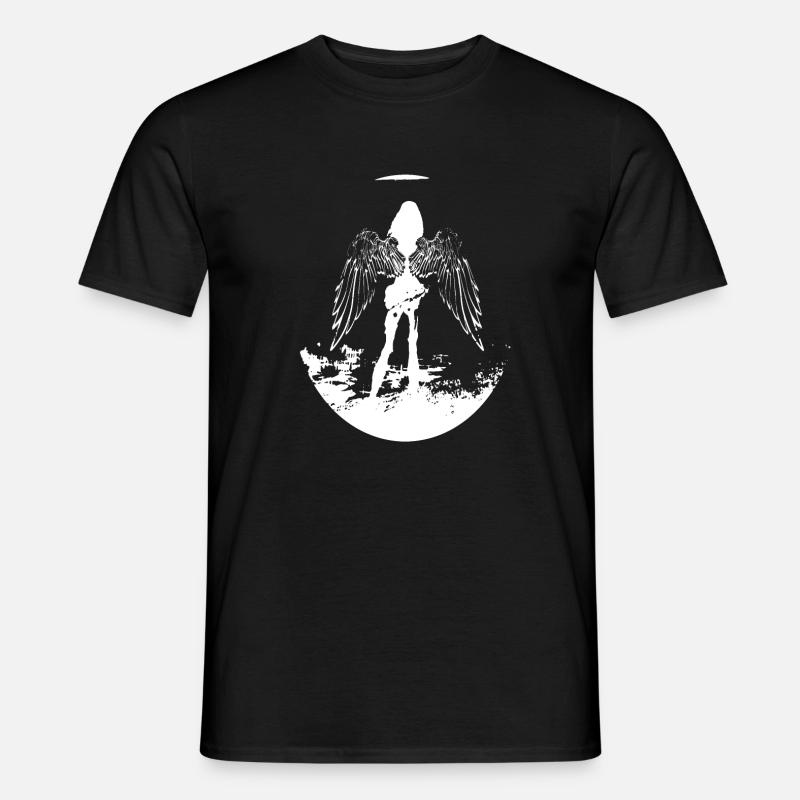 Engel mit Flügeln - Männer T-Shirt - Schwarz