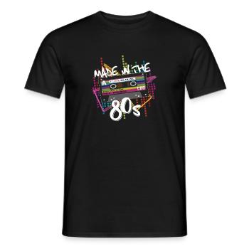 Made in the 80s Kassette 80er Jahre - Männer T-Shirt - Schwarz - Vorne - AI Model Male 178 light (178cm)