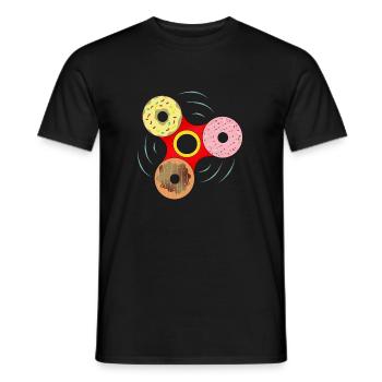 Mélange sucré de Donut Fidget Spinner - T-shirt homme - noir - Devant - AI Model Male 178 light (178cm)
