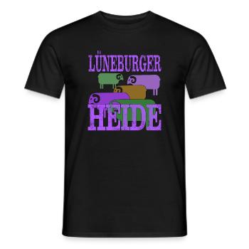 Lüneburger Heide Motiv - Männer T-Shirt - Schwarz - Vorne - AI Model Male 178 light (178cm)
