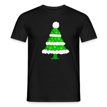 Christmas fir tree - Men's T-Shirt - black - Front - AI Model Male 178 light (178cm)