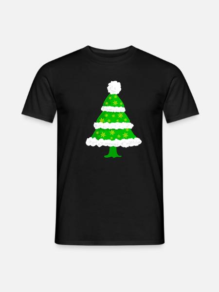 Christmas fir tree - Men's T-Shirt - black