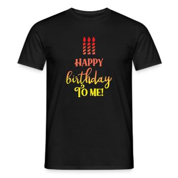joyeux anniversaire - T-shirt homme - noir - Devant - AI Model Male 178 light (178cm)