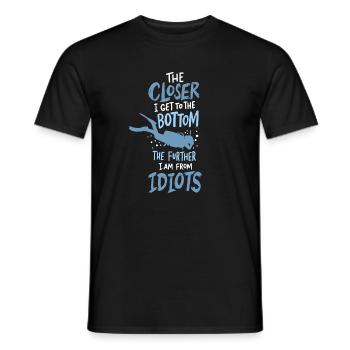 Closer To The Bottom Diving Plongeur Plongée Plongée - T-shirt homme - noir - Devant - AI Model Male 178 light (178cm)