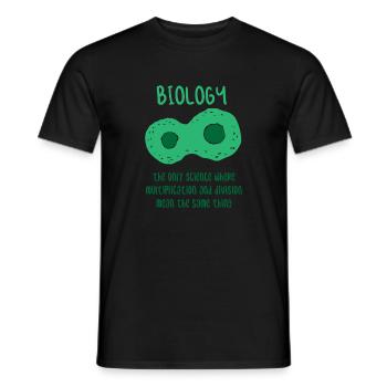 Biologie biologiste science cadeau d'écologie - T-shirt homme - noir - Devant - AI Model Male 178 light (178cm)