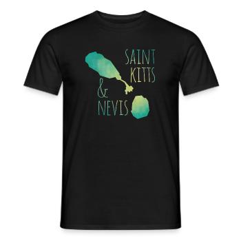 Saint Kitts and Nevis - Men's T-Shirt - black - Front - AI Model Male 178 light (178cm)