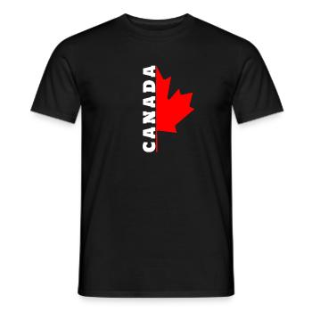 J'aime le design canadien avec feuille d'érable / cadeau - T-shirt homme - noir - Devant - AI Model Male 178 light (178cm)