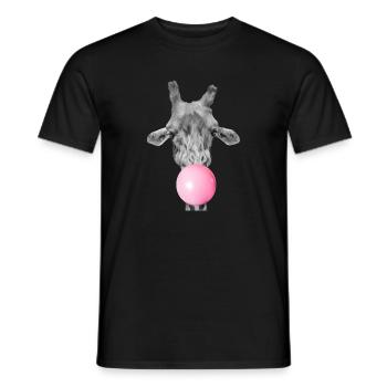 Giraffe und kaugummi - Männer T-Shirt - Schwarz - Vorne - AI Model Male 178 light (178cm)