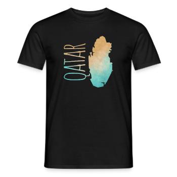 Qatar - Men's T-Shirt - black - Front - AI Model Male 178 light (178cm)