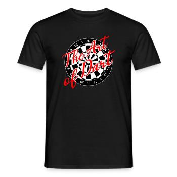 Darts Kunst Dart Dartboard 180 - Männer T-Shirt - Schwarz - Vorne - AI Model Male 178 light (178cm)