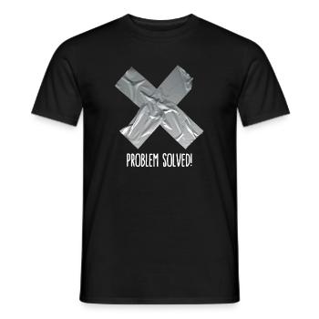 Problem solved (place on black item) - Men's T-Shirt - black - Front - AI Model Male 178 light (178cm)