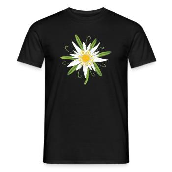 Edelweiss Edelweiss Blossom - T-shirt homme - noir - Devant - AI Model Male 178 light (178cm)