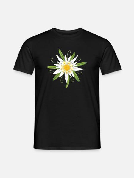 Edelweiss Edelweiss Blossom - Men's T-Shirt - black