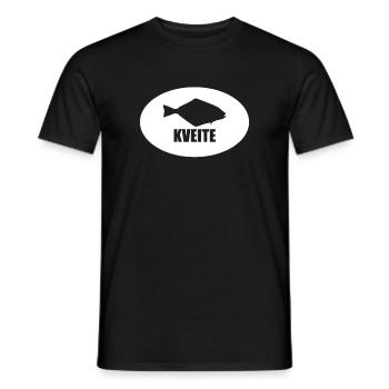Kveite Halibut Outline I Norway Fishing Iceland - Men's T-Shirt - black - Front - AI Model Male 178 light (178cm)