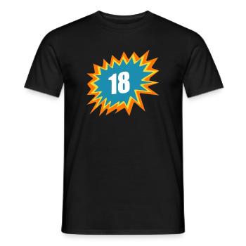 18 anniversaires - T-shirt homme - noir - Devant - AI Model Male 178 light (178cm)