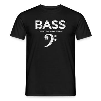BASS I wont cause any treble (Vintage/White) - Men's T-Shirt - black - Front - AI Model Male 178 light (178cm)