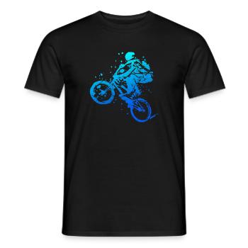 BMX Vélo Vélo Roue Downhill Bmx - T-shirt homme - noir - Devant - AI Model Male 178 light (178cm)