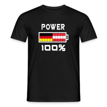 L'Allemagne et l'Autriche Power 100% - T-shirt homme - noir - Devant - AI Model Male 178 light (178cm)