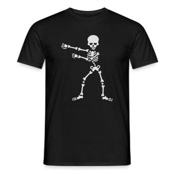 The floss dance flossing backpack boy kid skelett - Männer T-Shirt - Schwarz - Vorne - AI Model Male 178 light (178cm)