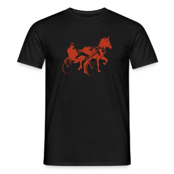traber trabrennen - Männer T-Shirt - Schwarz - Vorne - AI Model Male 178 light (178cm)