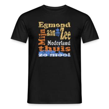Egmond aan Zee Holland - Männer T-Shirt - Schwarz - Vorne - AI Model Male 178 light (178cm)